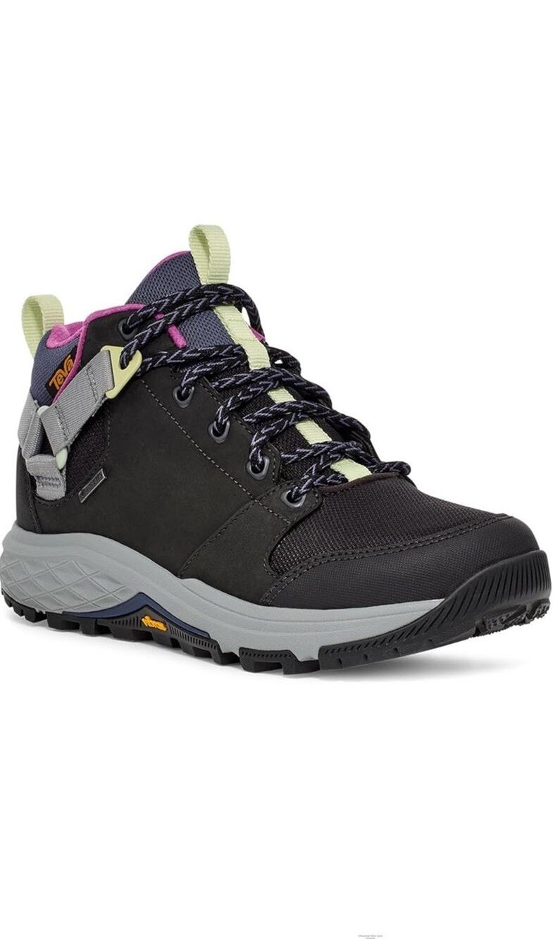 Women’s Teva Grandview GTX Hiking Boot Black Purple Size 8.5 Utility Lace Up